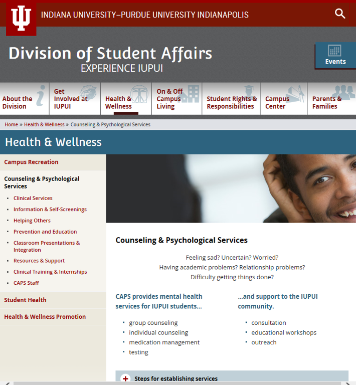Counseling and Psychological Services (CAPS) IUPUI Indianapolis One.IU
